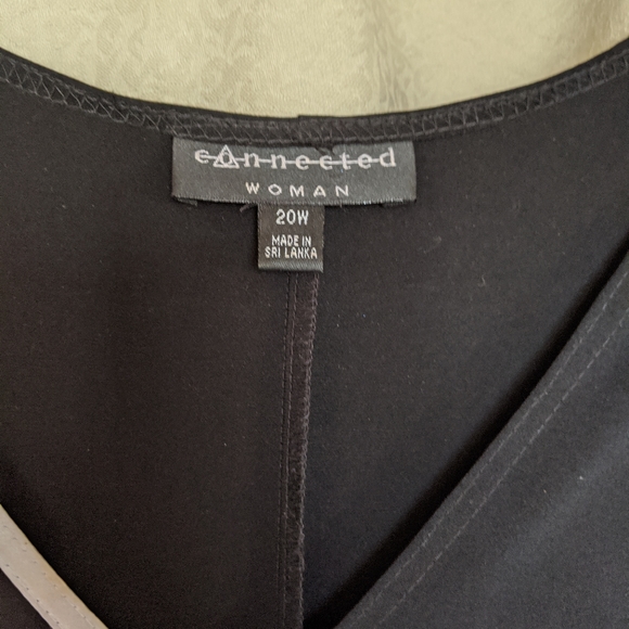 Striking Black Dress w/Flattering Geometric Detail - Picture 2 of 3